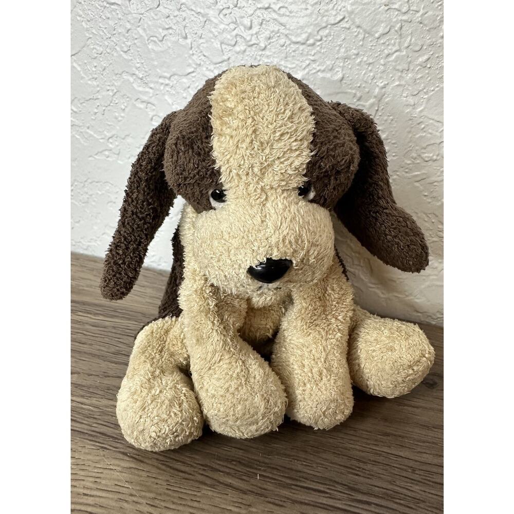 Russ Berrie Luv Pets Puddles Brown Puppy Dog Beanbag Toy 5" Plush Chamois